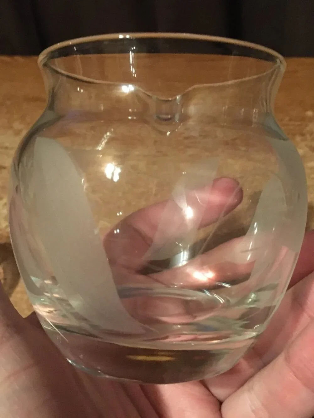 GLASS CONDIMENT JAR WITH LID FROSTED LEAVES
